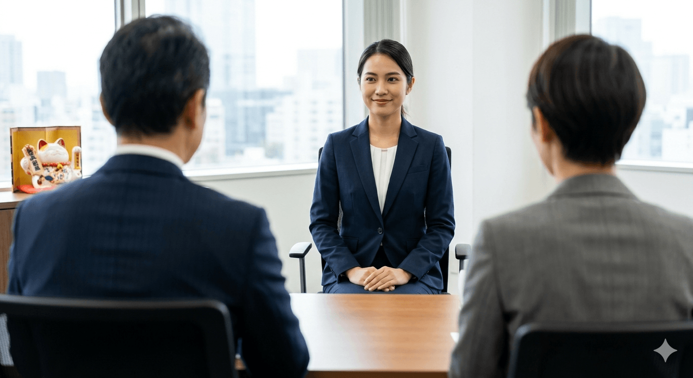 面接を受ける人