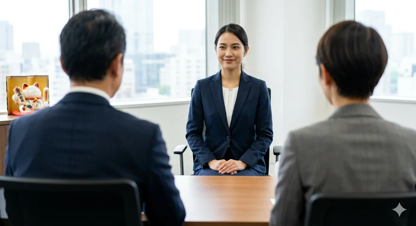 面接を受ける人